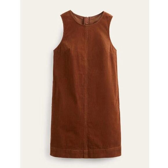 Boden Evie Corduroy Shift Dress in Brown Size 12 - Picture 2 of 11